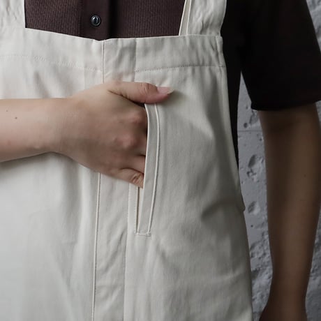 ànuke cotton wide salopette (ivory)