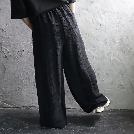 .less wide straight pants (black)