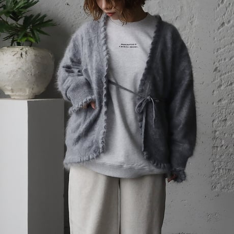 TOWAVASE Volant cashmere cardigan (lightgray)