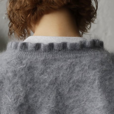 TOWAVASE Volant cashmere cardigan (lightgray)