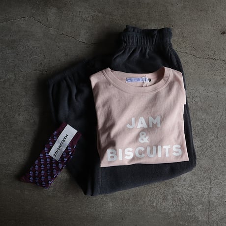 R&D.M.Co- JAM&BISCUITS L/T-shirt (pink x white)