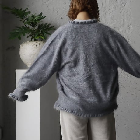 TOWAVASE Volant cashmere cardigan (lightgray)
