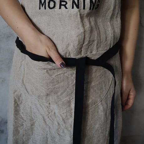 R&D.M.Co-  linen apron (GOODMORNING/JAM&BISCUITS)