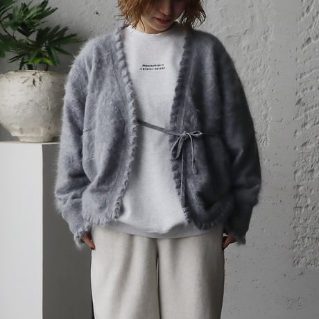 TOWAVASE Volant cashmere cardigan (lightgray)
