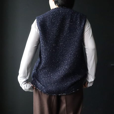 NOTA fancy tweed gillet (navy)
