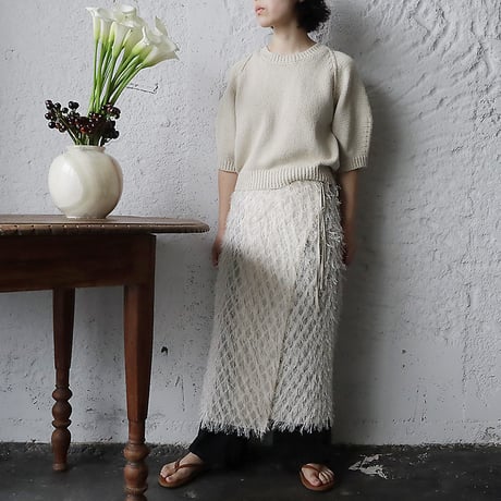 .less wrap skirt (offbeige)
