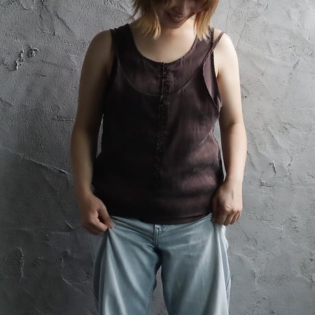 ànuke camisole layered tanktop (brown)