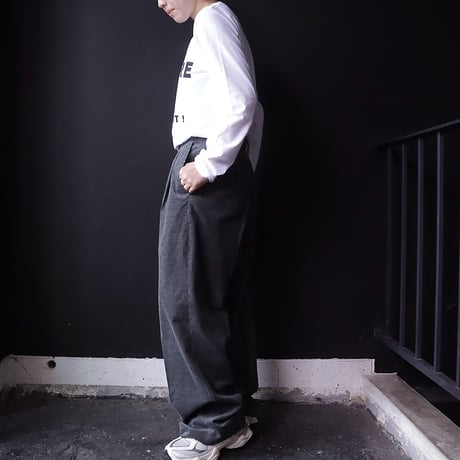 ànuke corduroy wide pants (charcoal gray)