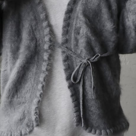 TOWAVASE Volant cashmere cardigan (lightgray)