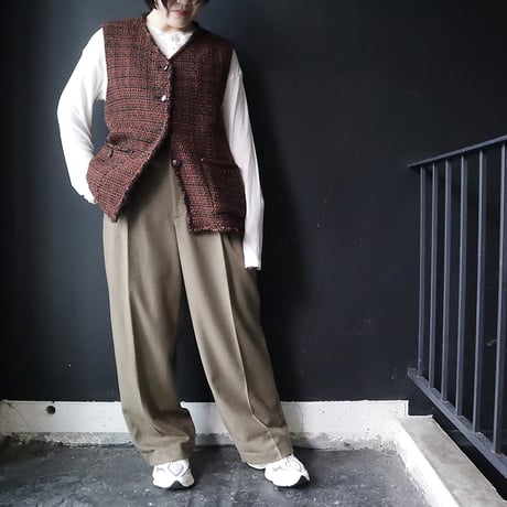 NOTA fancy tweed gillet (brown)