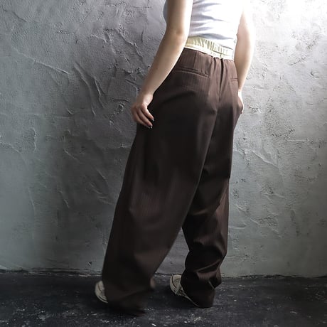 ànuke bicolor stripe pants (brown)