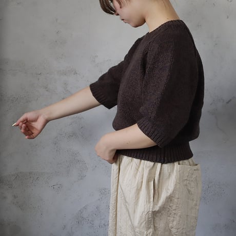 ànuke halfsleeve raglan knit (brown)