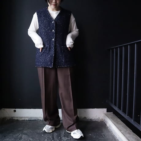 NOTA fancy tweed gillet (navy)