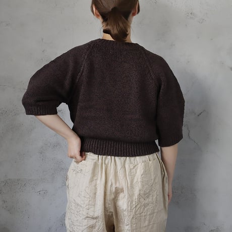 ànuke halfsleeve raglan knit (brown)