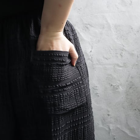 .less wide straight pants (black)