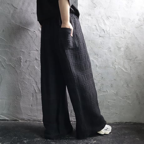 .less wide straight pants (black)