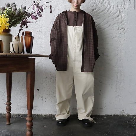 ànuke cotton wide salopette (ivory)