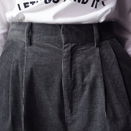 ànuke corduroy wide pants (charcoal gray)