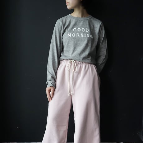 R&D.M.Co- GOOD MORNING L/T-shirt (gray x white)