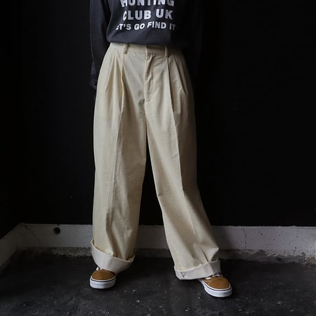 ànuke corduroy wide pants (yellow)