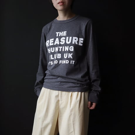 R&D.M.Co- TRESURE HUNTING L/T-shirt (white/charcoalgray)