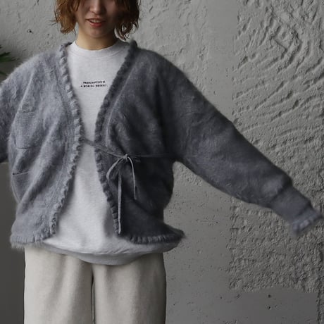 TOWAVASE Volant cashmere cardigan (lightgray)