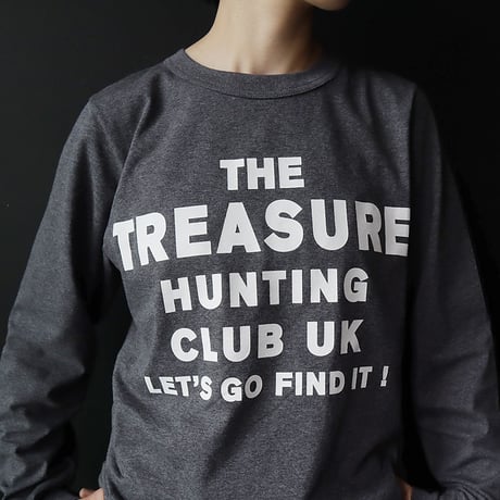 R&D.M.Co- TRESURE HUNTING L/T-shirt (white/charcoalgray)