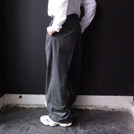 ànuke corduroy wide pants (charcoal gray)