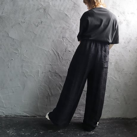 .less wide straight pants (black)