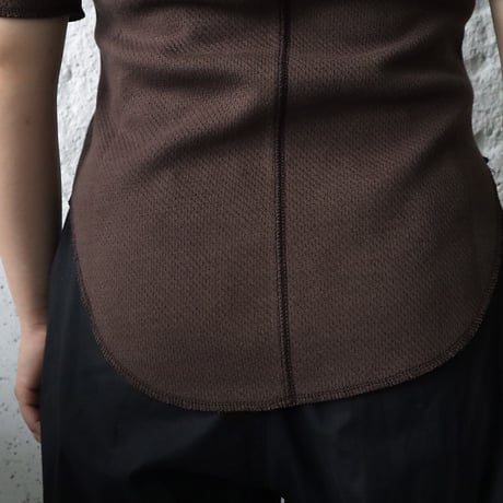 ànuke halfsleeve henley tops (brown/gray)