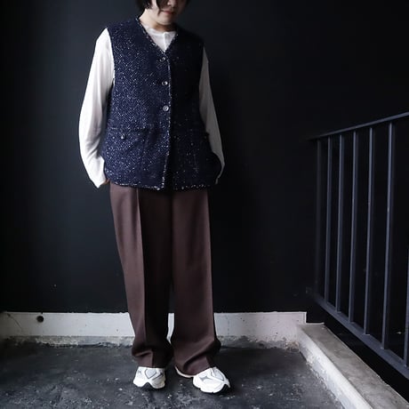 NOTA fancy tweed gillet (navy)
