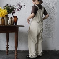 ànuke cotton wide salopette (ivory)