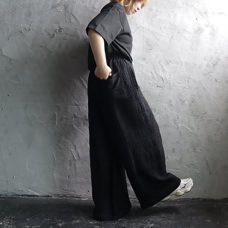 .less wide straight pants (black)