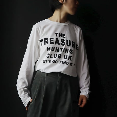 R&D.M.Co- TRESURE HUNTING L/T-shirt (white/charcoalgray)