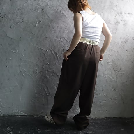 ànuke bicolor stripe pants (brown)
