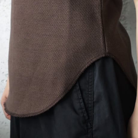 ànuke halfsleeve henley tops (brown/gray)