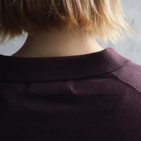 NOUVELLES DU PARADIS high twist cotton polocardigan (dark brown)