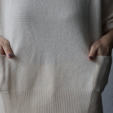TOWAVASE Volant cashmere pullover (ivory)