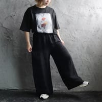 .less wide straight pants (black)