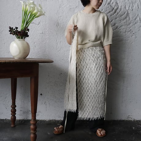 .less wrap skirt (offbeige)