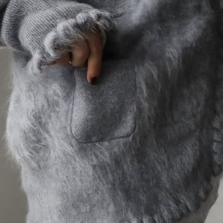 TOWAVASE Volant cashmere cardigan (lightgray)