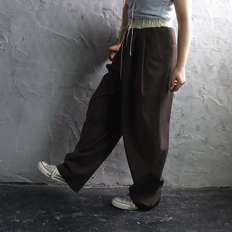 ànuke bicolor stripe pants (brown)