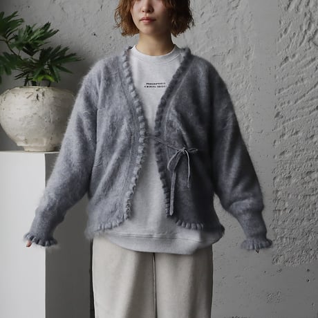 TOWAVASE Volant cashmere cardigan (lightgray)
