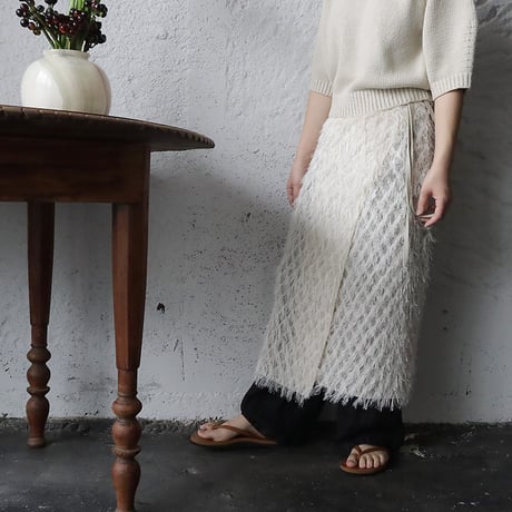 .less wrap skirt (offbeige)