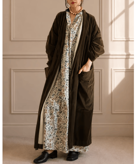 【BOUTIQUE】 FLOWER GARDEN print dress  / TE-3603 / ２色展開
