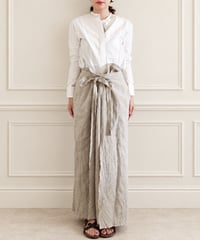 【BOUTIQUE】linen wrap skirt リネンラップスカート　TC-3500' / ECRU