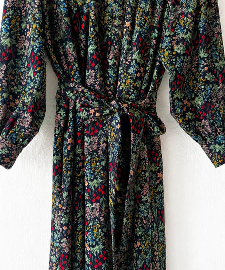 【BOUTIQUE】 FLOWER GARDEN print dress  / TE-3603 / ２色展開