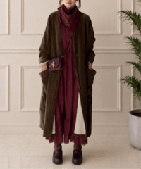 【BOUTIQUE】 VELVET robe coat  ベルベットコート TB-3701