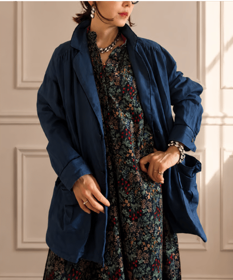 【BOUTIQUE】 FLOWER GARDEN print dress  / TE-3603 / ２色展開