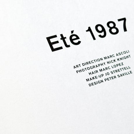 Yohji Yamamoto Eté 1987